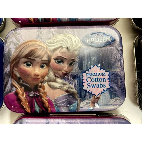 Disney Minnie Mouse Olaf Elsa & Ana Cotton Swabs Travel Tin Lot of 12 new - Picture 10 of 14